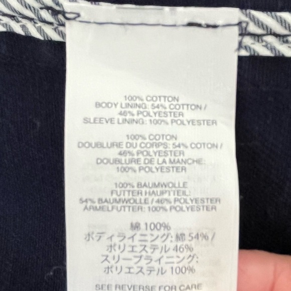 J. Crew Peacoat Heavyweight Cotton Twill Double Breasted Button Up Size 12 Navy - Picture 13 of 16